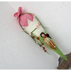 Schultüte gefilzt Filzschultüte Kirschenelfe für Mädchen deluxe