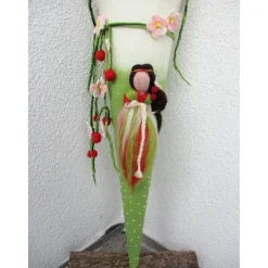 Schultüte gefilzt Filzschultüte Kirschenelfe für Mädchen deluxe