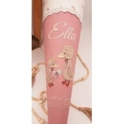 Schultüte Gänse | Schultüte aus Stoff/ personalisiert | Mädchen | Du bist was ganz besonderes | Blumenmuster