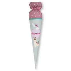 Schultüte Mädchen, Stoffschultüte, Schultüte aus Stoff, Stoffschultüte Mädchen, Schultüte aus Stoff, Motiv Lama
