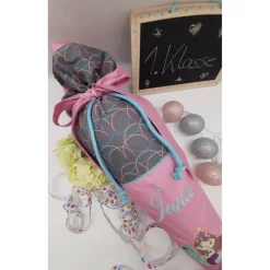 Schultüte Meerjungfrau auf Seepferdchen passend zum Step by Step Glitter Heart.