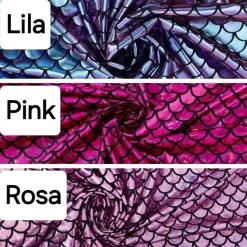 Schultüte Meerjungfrau aus Stoff / 70cm für Mädchen I Mittelteil rosa I mit Schwanzflosse rosa