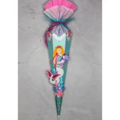 Schultüte Meerjungfrau  „Molly“ 6-eckig 85cm