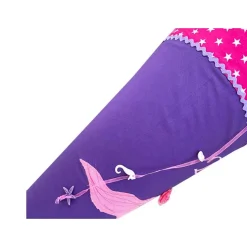 Schultüte Meerjungfrau, Schultüte Stoff, Stoff-Schultüte, Schultüte Mädchen in lila