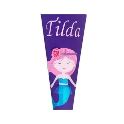 Schultüte Meerjungfrau, Schultüte Stoff, Stoff-Schultüte, Schultüte Mädchen in lila