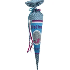 Schultüte Meerjungfrau Stern, Muschel, Glitzer Schuppenstoff