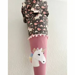 Schultüte mit Einhorn-Applikation inkl. Namensstick