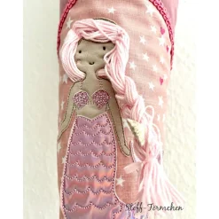 Schultüte mit Meerjungfrau-Applikation inkl. Namensstick