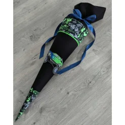 Schultüte Monstertruck, Zuckertüte 70cm aus Stoff, Stickereien und Name inklusive