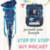 Schultüte passend zum Ranzen Sky Rocket von Step by Step | Leuchtet im Dunkeln | Zuckertüte 70 cm bestickt | Einschulung