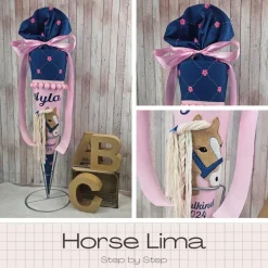 Schultüte passend zum Ranzen Horse Lima von Step by Step | Zuckertüte 70 cm bestickt | Einschulung