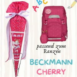 Schultüte passend zum Ranzen Cherry von Beckmann | Zuckertüte 70 cm bestickt | Einschulung