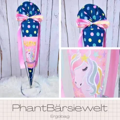 Schultüte passend zum Ranzen PhantBärsiewelt von Ergobag | verschiedene Applikationen | Einschulung