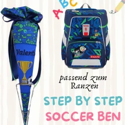 Schultüte passend zum Ranzen Soccer Ben von Step by Step | Zuckertüte 70 cm bestickt | Einschulung