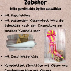 Schultüte passend zum Ranzen Helicopter Sam von Step by Step | Zuckertüte 70 cm bestickt | Einschulung