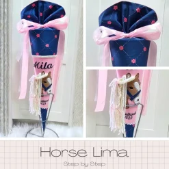 Schultüte passend zum Ranzen Horse Lima von Step by Step | verschiedene Applikationen | Einschulung