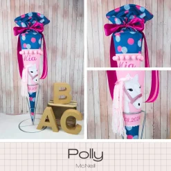 Schultüte passend zum Ranzen Polly von McNeill | Zuckertüte 70 cm bestickt | Einschulung