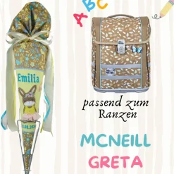 Schultüte passend zum Ranzen Greta von McNeill | Zuckertüte 70 cm bestickt | Einschulung
