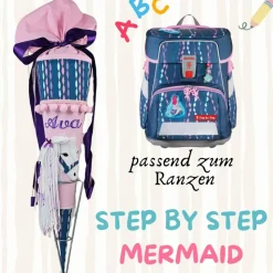 Schultüte passend zum Ranzen Mermaid von Step by Step | Zuckertüte 70 cm bestickt | Einschulung