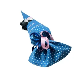 Schultüte Pferd blau; passend zu Step by Step Ranzen Horse Lima, Stoff-Schultüte für Mädchen