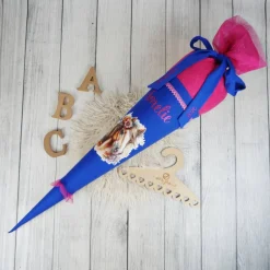 Schultüte Pferd Royalblau Pink mit Glitzer Tüll 70cm 85cm   *personalisierbar Step by Step Butterfly Nigh