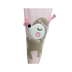 Schultüte Reh in rosa/pink, Schultüte Stoff, Stoff-Schultüte für Mädchen