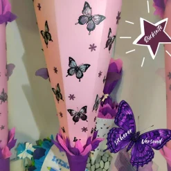 Schultüte Schmetterling mit deinem inkl. Name, perfekt für deine Einschulung