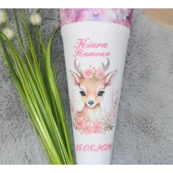 Schultüte.  Schultüte Baumwolle. Schultüte Rehkitz