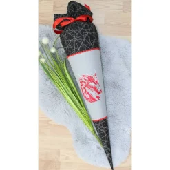 Schultüte.  Schultüte Baumwolle. Schultüte Drachen. Schultüte Junge.