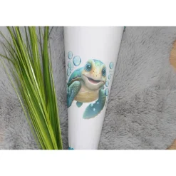 Schultüte.  Schultüte Baumwolle. Schultüte Schildkröte.  Schultüte Mädchen