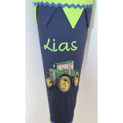 Schultüte.  Schultüte Baumwolle. Schultüte Traktor