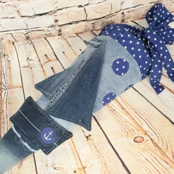 Schultüte "Segelboot", 70 cm, Zuckertüte, Jeans Upcycling,