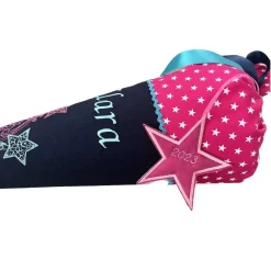 Schultüte Sterne  passend zu Step by Step Ranzen Glamour Star Astra, Stoff-Schultüte mit Namen