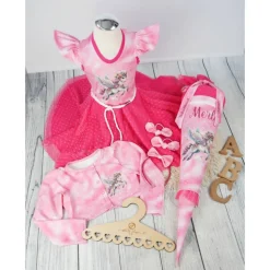 Schultüte Stoff + Tüll Alicorn Pegasus rosa Pink  Tüll  70cm 85cm   *personalisierbar und mit Kisseninlet