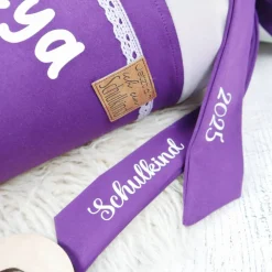 Schultüte Stoff + Tüll Alicorn Pegasus Lila Bunt Glitzer  70cm 85cm   *personalisierbar und mit Kisseninlet