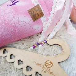 Schultüte Stoff + Tüll Monddrache Glitzer Regenbogen bunt   70cm 85cm   *personalisierbar und mit Kisseninlet