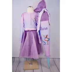 Schultüte Stoff + Tüll Schmetterlings Ballerina Flieder GLITZER Tüll 70cm 85cm   *personalisierbar
