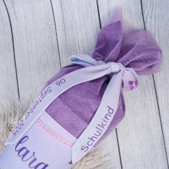 Schultüte Stoff + Tüll Schmetterlings Ballerina Flieder GLITZER Tüll 70cm 85cm   *personalisierbar