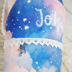 Schultüte Stoff Astronauten Mädchen *personalisierbar und mit Kisseninlet