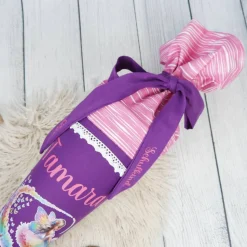Schultüte Stoff Ballerina Fee Schmetterlinge Pink Lila 70cm 85cm   *personalisierbar und mit Kisseninlet