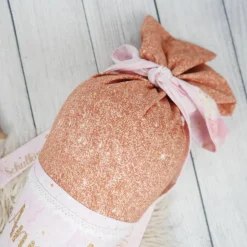 Schultüte Stoff Blumen Hase Rosa Gold Glitzer 70cm 85cm   *personalisierbar und mit Kisseninlet