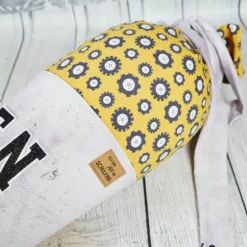 Schultüte Stoff Bulldozer Bagger Grau Gelb 70cm 85cm   *personalisierbar und mit Kisseninlet