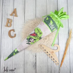 Schultüte Stoff Dino T-Rex Junge  *personalisierbar und mit Kisseninlet