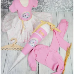 Schultüte Stoff Einhorn Rosa Gold 70cm 85cm   *personalisierbar und mit Kisseninlet