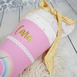 Schultüte Stoff Einhorn Rosa Gold 70cm 85cm   *personalisierbar und mit Kisseninlet