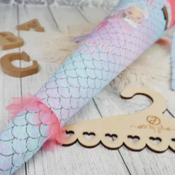 Schultüte Stoff Meerjungfrau mit Schuppen mit Tüll 70cm 85cm   *personalisierbar und mit Kisseninlet