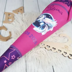 Schultüte Stoff Pegasus Lila Pink Step by Step Pegasus Night Nuala elb 70cm 85cm   *personalisierbar und mit Kisseninlet