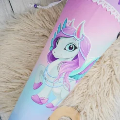 Schultüte Stoff Pegasus Lila *personalisierbar und mit Kisseninlet