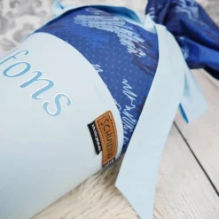 Schultüte Stoff T-Rex Dinosaurier Blau 70cm 85cm   *personalisierbar und mit Kisseninlet