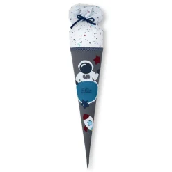Schultüte, Stoffschultüte, Schultüte aus Stoff, Stoffschultüte, Schultüte aus Stoff, Motiv: Space Weltall, Astronaut